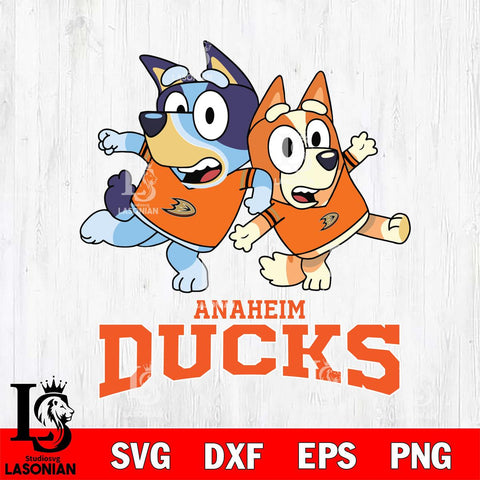Anaheim Ducks Bluey & Bingo 13 Svg Eps Dxf Png File, NHL svg, Digital Download, Instant Download