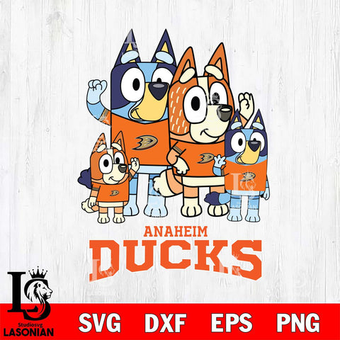 Anaheim Ducks Bluey & Bingo 14 Svg Eps Dxf Png File, NHL svg, Digital Download, Instant Download