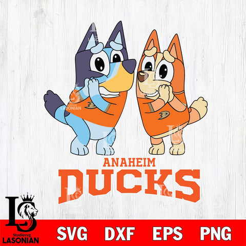 Anaheim Ducks Bluey & Bingo 15 Svg Eps Dxf Png File, NHL svg, Digital Download, Instant Download