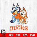 Anaheim Ducks Bluey & Bingo 18 Svg Eps Dxf Png File, NHL svg, Digital Download, Instant Download