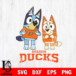 Anaheim Ducks Bluey & Bingo 6 Svg Eps Dxf Png File, NHL svg, Digital Download, Instant Download