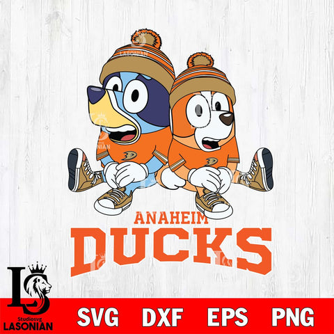 Anaheim Ducks Bluey & Bingo 8 Svg Eps Dxf Png File, NHL svg, Digital Download, Instant Download