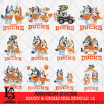 Anaheim Ducks Bluey & Bingo NHL Bundle 12 SVG Svg Eps Dxf Png File, Bundle NHL svg, Digital Download, Instant Download