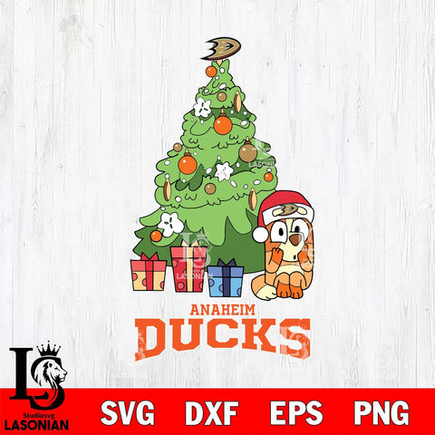 Anaheim Ducks Bluey Chilli Christmas Tree Svg Eps Dxf Png File, Digital Download