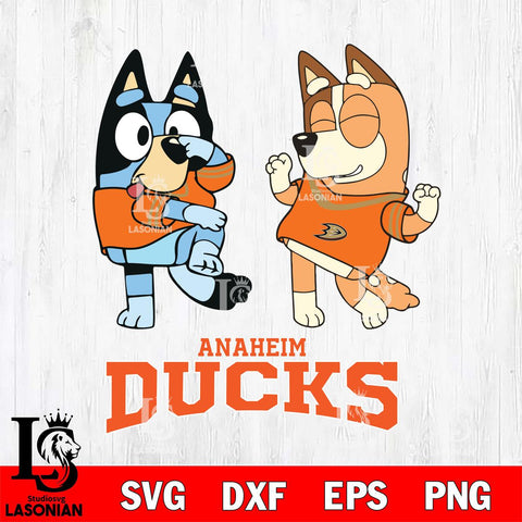 Anaheim Ducks Bluey Chilli Sport Svg Eps Dxf Png File, Digital Download, Instant Download