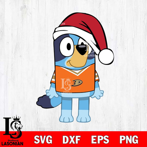 Anaheim Ducks Bluey Dog Christmas Svg Eps Dxf Png File, Digital Download, Instant Download