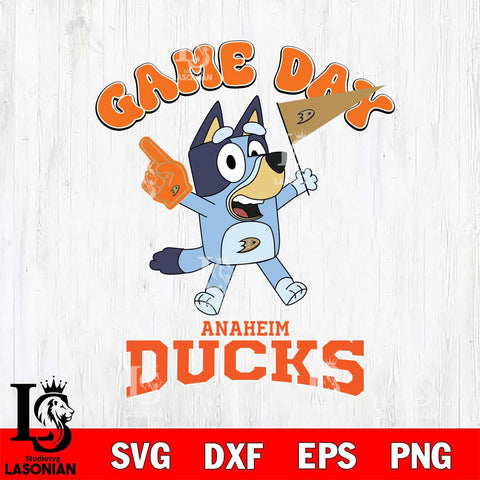 Anaheim Ducks Bluey Game Day Svg Eps Dxf Png File, Digital Download, Instant Download