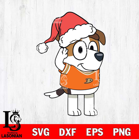 Anaheim Ducks Bluey Jack Christmas Svg Eps Dxf Png File, Digital Download, Instant Download