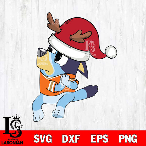 Anaheim Ducks Bluey Santa Claus Christmas Svg Eps Dxf Png File, Digital Download, Instant Download