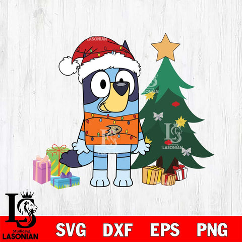 Anaheim Ducks Bluey Tree Christmas Svg Eps Dxf Png File, Digital Download, Instant Download