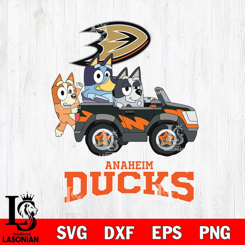Anaheim Ducks Bluey friends Svg Eps Dxf Png File, NHL svg, Digital Download, Instant Download