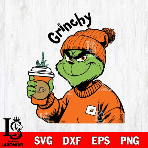 Anaheim Ducks Boujee Grinch 10 Svg Eps Dxf Png File, Digital Download, Instant Download