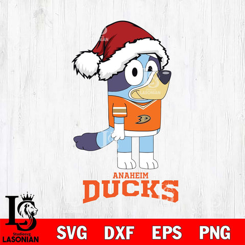 Anaheim Ducks Christmas Bluey Hat Svg, Christmas Svg , NHL svg , Digital Download, dxf eps png pdf file