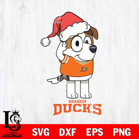 Anaheim Ducks Christmas Bluey Jack Sport Svg, Christmas Svg , NHL svg , Digital Download, dxf eps png pdf file