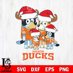 Anaheim Ducks Christmas Bluey Santa Family Svg, Christmas Svg , NHL svg , Digital Download, dxf eps png pdf file