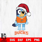 Anaheim Ducks Christmas Bluey Sport Svg, Christmas Svg , NHL svg , Digital Download, dxf eps png pdf file
