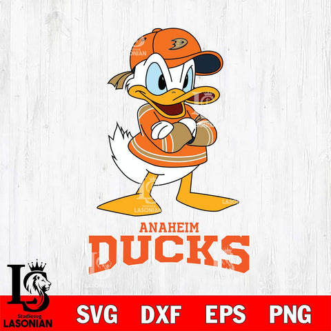Anaheim Ducks Donald Duck NHL Hockey SVG DXF EPS PNG FILE,NHL File Cut,Disney Digital Download,Instant Download, Silhouette
