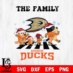 Anaheim Ducks Family Bluey Christmas Svg Eps Dxf Png File, Digital Download