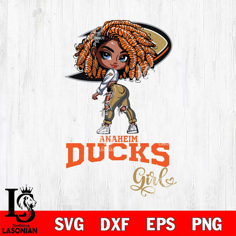 Anaheim Ducks Fan Girl Svg Eps Dxf Png File, Digital Download, Instant Download