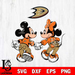 Anaheim Ducks Fan Minnie And Mickey Love Svg Eps Dxf Png File, Digital Download, Instant Download