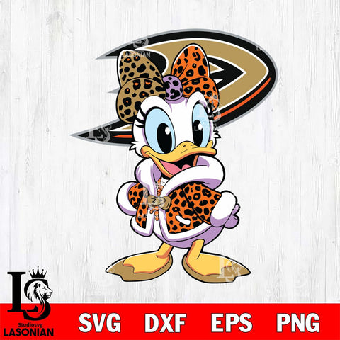 Anaheim Ducks Fancy Daisy Duck Disney Svg Eps Dxf Png File, Digital Download, Instant Download