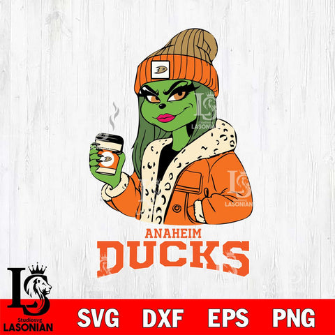 Anaheim Ducks Girls Grinch Bougie Svg Eps Dxf Png File, Digital Download, Instant Download