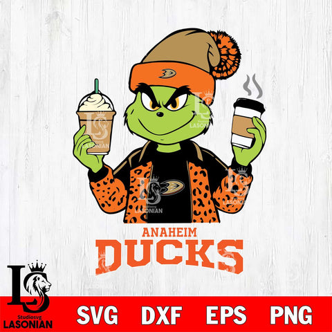 Anaheim Ducks Grinch 2 coffee Svg Eps Dxf Png File, Digital Download, Instant Download