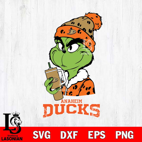 Anaheim Ducks Grinch Bougie Leopard Svg Eps Dxf Png File, Digital Download, Instant Download