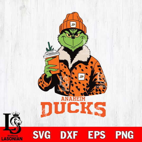 Anaheim Ducks Grinch Christmas Cut Files, Cricut,Christmas Svg Dxf Eps Png file , Digital Download