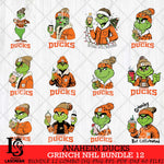 Anaheim Ducks Grinch NHL Bundle 12 SVG Eps Dxf Png File, Digital Download, Instant Download