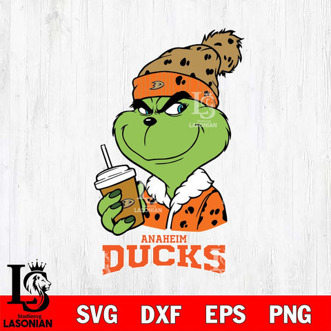 Anaheim Ducks Grinch hat Svg Eps Dxf Png File, Digital Download, Instant Download