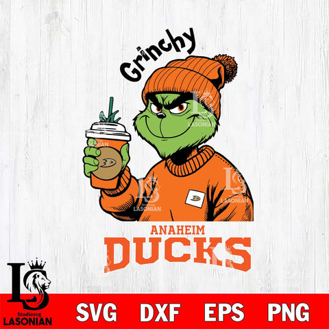 Anaheim Ducks Grinchy Bougie Christmas Cut Files, Cricut,Christmas Svg Dxf Eps Png file , Digital Download