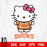 Anaheim Ducks Hello Kitty NHL Hockey SVG DXF EPS PNG FILE,NHL File Cut,Disney Digital Download,Instant Download, Silhouette