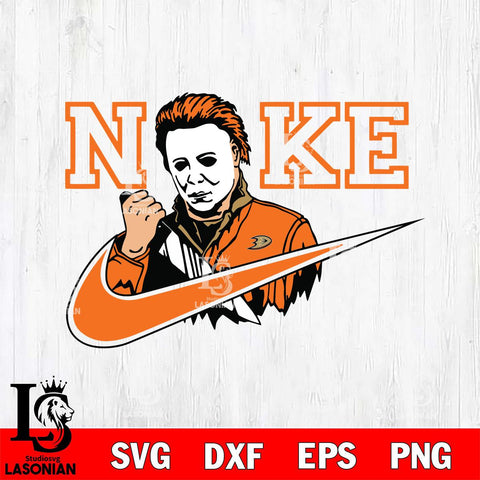 Anaheim Ducks Michael Myers Nike Svg Eps Dxf Png File, Digital Download, Instant Download
