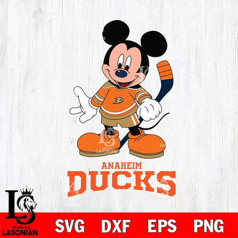 Anaheim Ducks Mickey NHL Hockey SVG DXF EPS PNG FILE,NHL File Cut,Disney Digital Download,Instant Download, Silhouette