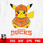 Anaheim Ducks Pikachu NHL Hockey SVG DXF EPS PNG FILE,NHL File Cut,Disney Digital Download,Instant Download, Silhouette