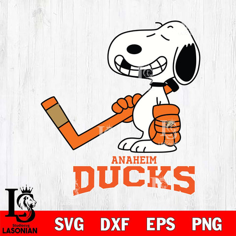 Anaheim Ducks Snoopy NHL Hockey SVG DXF EPS PNG FILE,NHL File Cut,Disney Digital Download,Instant Download, Silhouette