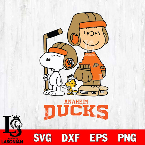 Anaheim Ducks Snoopy and Charlie Brown Hockey Svg Eps Dxf Png File, Digital Download , Instant Download, Svg Files