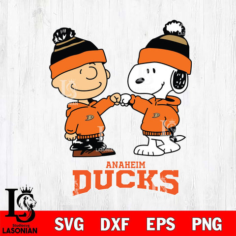 Anaheim Ducks Snoopy and Charlie Brown Hockey Sport Svg Eps Dxf Png File, Digital Download , Instant Download, Svg Files