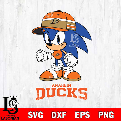 Anaheim Ducks Sonic NHL Hockey SVG DXF EPS PNG FILE,NHL File Cut,Disney Digital Download,Instant Download, Silhouette