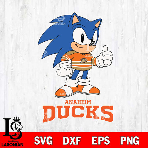 Anaheim Ducks Sonic like NHL Hockey SVG DXF EPS PNG FILE,NHL File Cut,Disney Digital Download,Instant Download, Silhouette