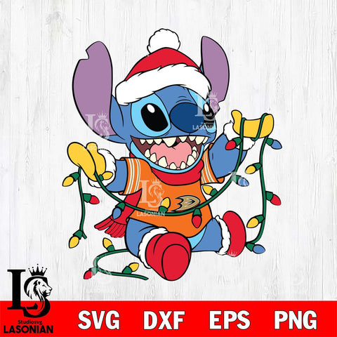 Anaheim Ducks Stitch Christmas Lights Svg Eps Dxf Png File, Digital Download, Instant Download