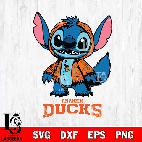 Anaheim Ducks Stitch Halloween Svg Eps Dxf Png File, NHL svg, Digital Download, Instant Download