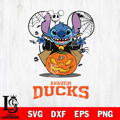 Anaheim Ducks Stitch Horror Halloween Svg Eps Dxf Png File, Digital Download, Instant Download