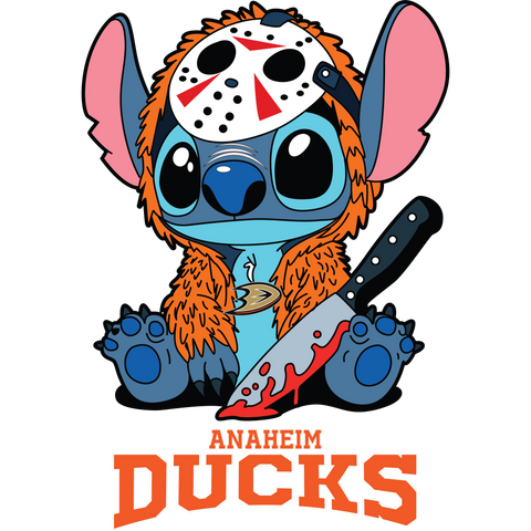 Anaheim ducks stitch jason voorhees Svg Eps Dxf Png File, Digital Download, Instant Download