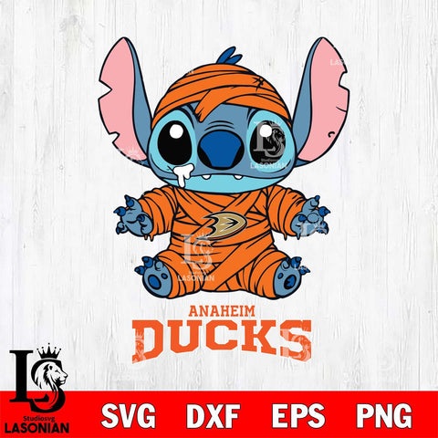 Anaheim Ducks Stitch Mummy Svg Eps Dxf Png File, NHL svg, Digital Download, Instant Download