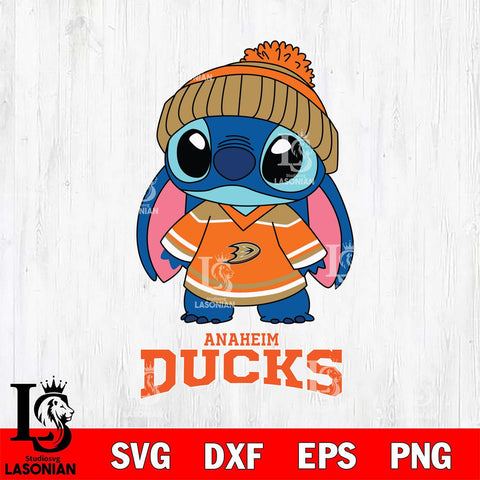 Anaheim Ducks Stitch NHL Hockey SVG DXF EPS PNG FILE,NHL File Cut,Disney Digital Download,Instant Download, Silhouette
