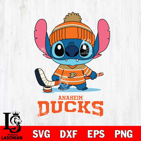 Anaheim Ducks Stitch Sport NHL Hockey SVG DXF EPS PNG FILE,NHL File Cut,Disney Digital Download,Instant Download, Silhouette