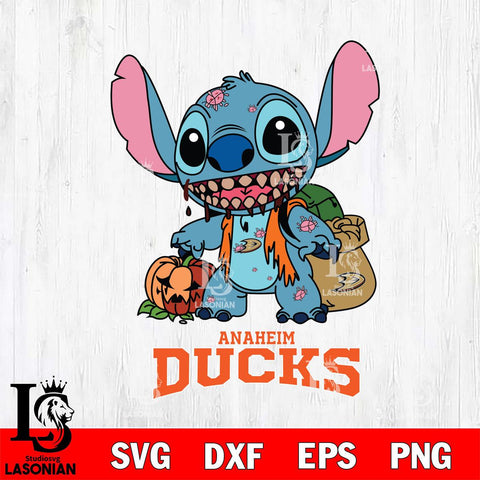 Anaheim Ducks Stitch Zombie Svg Eps Dxf Png File, NHL svg, Digital Download, Instant Download