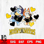Appalachian State Mountaineers Bluey & Bingo 10 Svg Eps Dxf Png File, NCAA svg, Digital Download, Instant Download